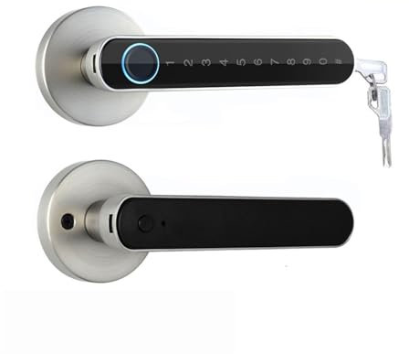 Serrure Connectée, TTLOCK Serrure Électronique Numérique Serrure De Porte À Empreinte Digitale Mot De Passe Biométrique Entrée Sans Clé Boutons De Porte Intellints Serrure For La Maison N'importe Quel