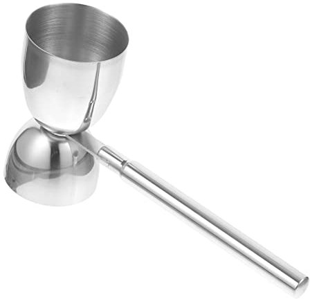 Holibanna Misurino a Due Teste in Acciaio Inossidabile per Cocktail e Vino Strumenti per Misurazione da Bar per Feste e Uso Casalingo Misurino a Doppia Faccia Resistente e Funzionale