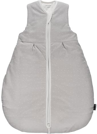 LaLoona Saco de Dormir Bebé sin Mangas | Algodón 100% | Saquitos para Recién Nacidos TOG 3.0 | Seguro para Cuna | OEKO-TEX & EN 16781 | Ideal para Invierno y Entretiempo | Topos Beige - 0-3 Meses