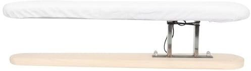 BESPORTBLE Table à Repasser Portable en Bois Housse Blanche, Planche à Repasser Compacte et Stable, Accessoires de Repassage pour Usage Domestique, Fournitures de Repassage