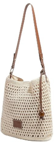 LYSHOOCE Sac À Bandoulière Crochet, Sac Bandouliere Femme Crochet | Sac De Plage Bohème Léger Pour Vacances, Voyages, Shopping Et Quotidien