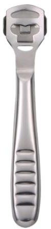 Strumento Pedicure Rimozione Calli Piedi Acciaio Inox con 10 Lame Bianche | Impugnatura Ergonomica Antiscivolo, Design Stabile, Uso Domestico e Professionale, per Pelle Dura e Secca