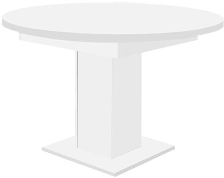möbelando Esszimmertisch Tisch Esstisch Küchentisch Speisentisch Holztisch Judd II weiß matt