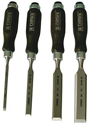 Narex Chisel Set of 4 (6/12/20/26) with Dark Handle