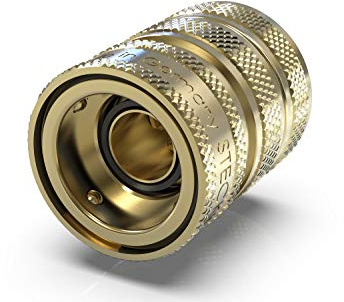 ABA Beul 65091.010.2 Wasser-Ventilsteckkupplung mit Rückflussverhinderer System 1, Messing