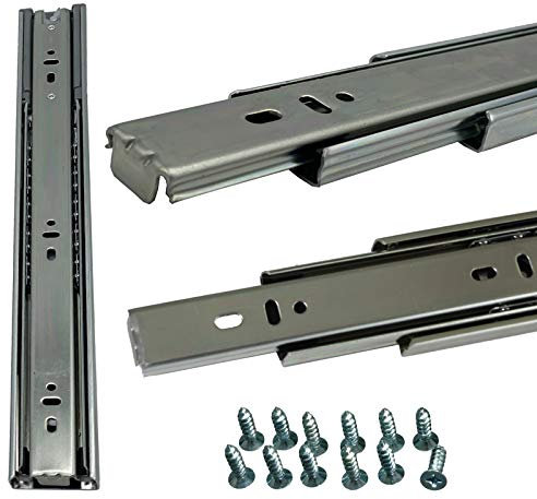 BRESKO 1 Paar (2 Stk.) Schubladenschienen 30-70 cm Vollauszug mit und ohne SoftClose Selbsteinzug Kugelführung (30cm mit SoftClose)