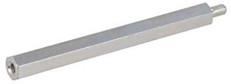 10X 225X60 Distanzmuffe mit Gewinde Innengew: M3 60mm Außengew: M3 Stahl DREMEC