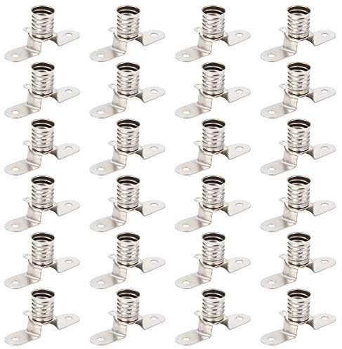 E10 Base de portalámparas 24 piezas L ED Base de portalámparas, Base de tornillo Portalámparas pequeñas con soporte de montaje