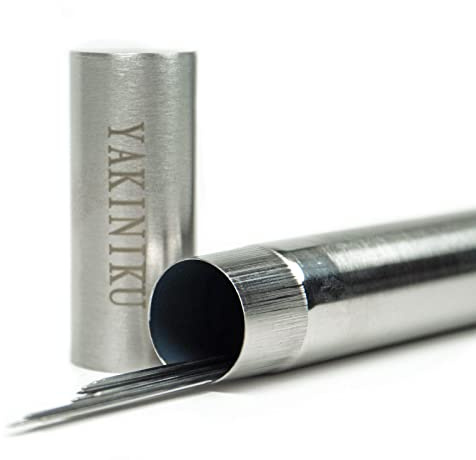 YAKINIKU Aiguilles à Viande - 1,5 mm - 20 Pièces - Inox - Ultra Fines - Étui de Rangement Inclus - Shichirin - Accessoires BBQ