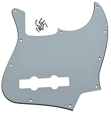 Dopro Jazz Bass J Bass Pickguard für USA/Mexican 4 String FD Jazz Bass Weiß 3-lagig (WBW)