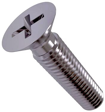 M8x50 Vis à métaux à tête fraisée, boulons Phillips en acier inoxydable, attache à tête plate à encastrement croisés 8mm adaptée au métal, à la construction, à l'installation, au bricolage (5 pcs)