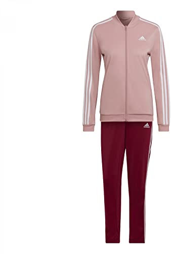Adidas W 3S TR TS, Tuta da Ginnastica Donna, Legacy Burgundy/White, XS