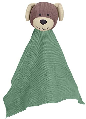 Sterntaler Baby Unisex Schmusetuch Strick Schmusetuch S Hund GOTS - Kuscheltuch Baby, Kuscheltuch, Schmusetuch - grün