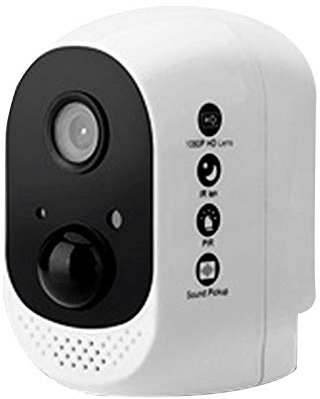 Flisdtry Webcam ad definizione WiFi 1080P, telecamera di sorveglianza wireless esterna, basso consumo energetico, per ricarica solare