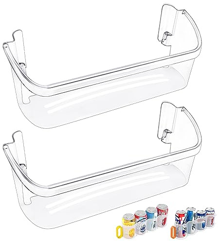UPGRADED 242126602 Refrigerator Bottom Door Shelf Replacement For Frigidaire Refrigerator Door Shelf-Lower Side Shelf Rack Parts LFSS2612TF0 FFSS2615TS0 FFSS2625TS0 AP6278233 PS12364199-2 PACK