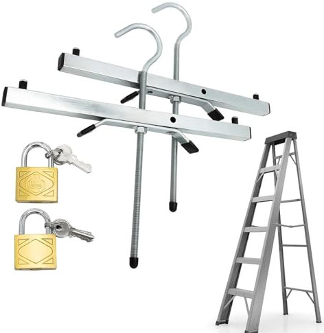 Ladder Roof Clamps - Rack Ladder Secure Clamps, Heavy Duty Ladder Roof Rack | Light Weight Lock Jaw Ladder Grip, Secure Transportation Car Van Truck Grip for Car Van Truck