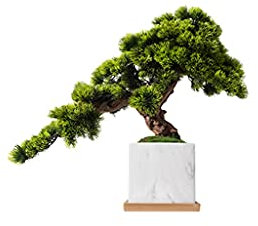 Künstliche Bonsai-Baum Künstlicher Baum, chinesische Imitation, marmorierte Kiefernbaum-Ornamente, Simulation von Zypressen, einladende Kiefer, Bonsai, Wohnzimmer, Veranda, gefälschte Grünpflanzen, 23