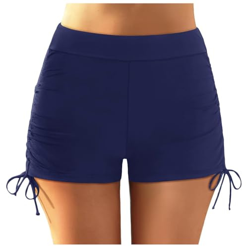 Générique Short de Bain Femme Bas de Maillot de Bas de aille haute grande taille pour femmes Bain Shorty Taille Haute Culotte Boxer à Cordon pour Plage Piscine Natation Sport