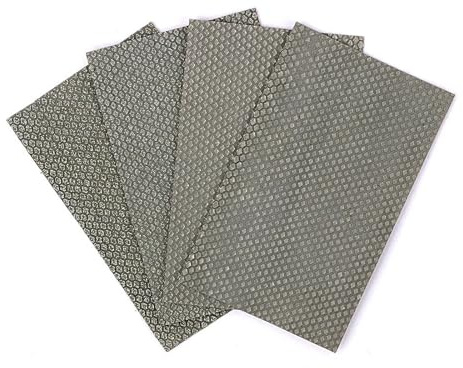 GYQIZSS 4 piezas de papel de lija for pulir, hoja de lija abrasiva galvanizada con diamante, 90 x 55 mm, herramientas de pulido for uso en seco y húmedo