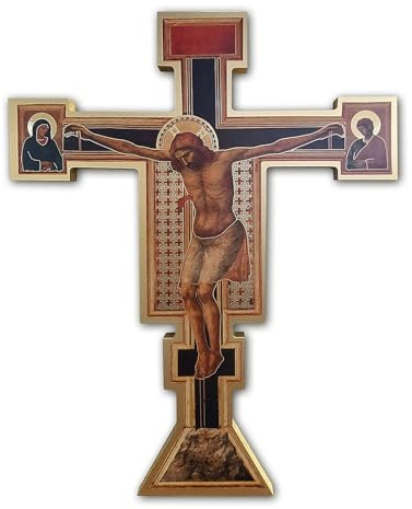 Holyart Croce Giotto 40x30 cm stampa su legno