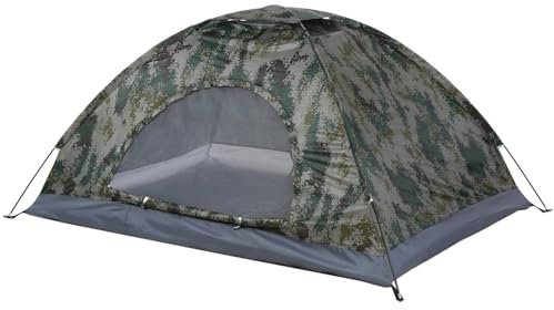 Eisfischerzelt Ultraleichtes Campingzelt, einlagig, tragbares Zelt, Anti-UV-Beschichtung UPF 30+, für Outdoor-Strandangeln Tunnelzelte(for 2 Person)