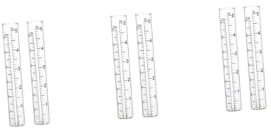 Happyyami 6pcs Rain Measure Gauge Accessories Replacement Glass Tube for Outdoor Garden Rain Gauge Replacement