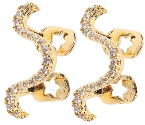 IWOWHERO 2stücke - -grills Für Glänzende Goldene Zahnaccessoires Für Besondere Anlässe Wie Halloween Oder Prom Stilvolles Wellenmuster Für Einen Funkelnden Look