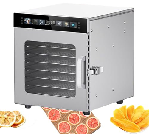 Deshidratadores De Alimentos Secadora De Alimentos Eléctrica De 8/12 Capas, Máquina Secadora De Frutas Y Carnes De 20 A 30 Kg, Máquina Secadora De Alimentos, Temporizador(0-24 H),8-Layer