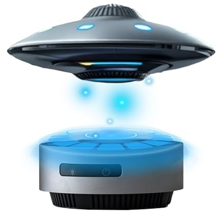 UFO Levitación Magnética Altavoz Bluetooth, UFO Lámpara Led con Altavoz HiFi con Bluetooth 5.0, Sonido 3D, Gadgets Cool Tech para Hombres, Decoración del Hogar Oficina