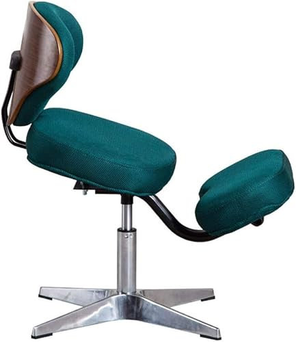 Ergonomischer Kniestuhl, Schaukelstuhl für Schreibtische mit Rückenlehne – Dicker Hocker zur Haltungskorrektur aus Memory-Schaumstoff/Einstellbare Höhe/Tragfähigkeit 300 Pfund