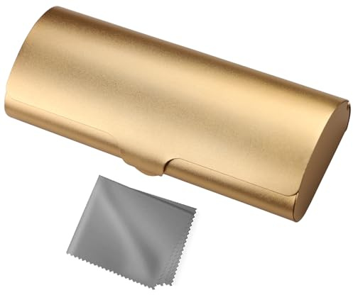 Eyglajdd Leichtes Aluminium Brillenetui für Damen Herren