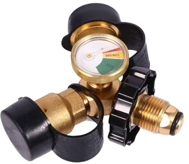 Diviseur de Bouteille de Gaz Double Voie - Diviseur à Gaz avec Robinet d'Arrêt Double Entrée | Raccord de Tuyau Accessoires pour Barbecue Brûleurs Réchauds Camping