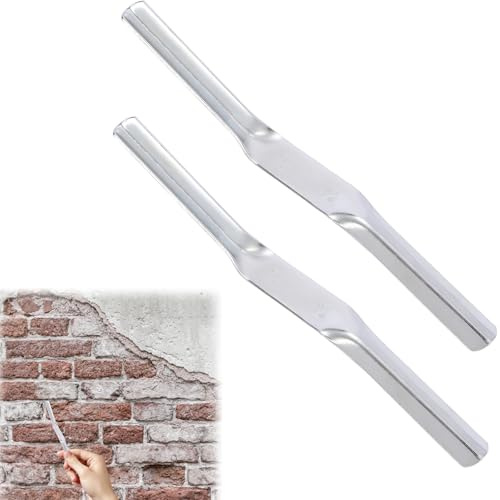 2 Brick Jointers, Pointing Tools for Brickwork, Brick Jointer Tool Set for Wall Tile Gaps, Durable Brick Pointing Tools for Professional Joints, 2 Pack Brick Jointer Kit