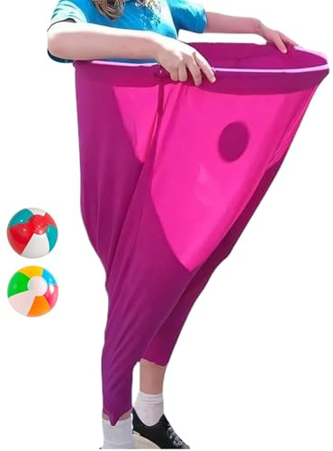 Gioco Da Giardino Granny Pants, Corsa Con I s-acchi, Gioco Dei Pantaloni Elastici Giganti Con 2 Palline Rimbalzanti, Tessuto Traspirante In Poliestere E PVC, Per Staffetta All'aperto Per Bambini