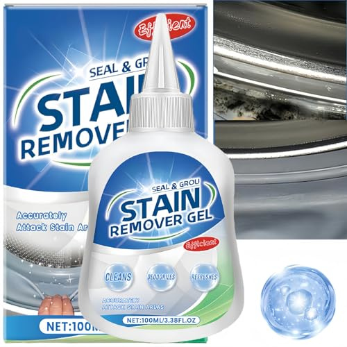 100ml Mould Remover Gel,Black Mould Remover & Mildew Stain Cleaner,Gentle Yet Effective Gel Cleaner for Washing Machine Seals,Bathroom,Tile Grout,and Household Surfaces,Ma/gic Cleaning Gel,Fast-Acting