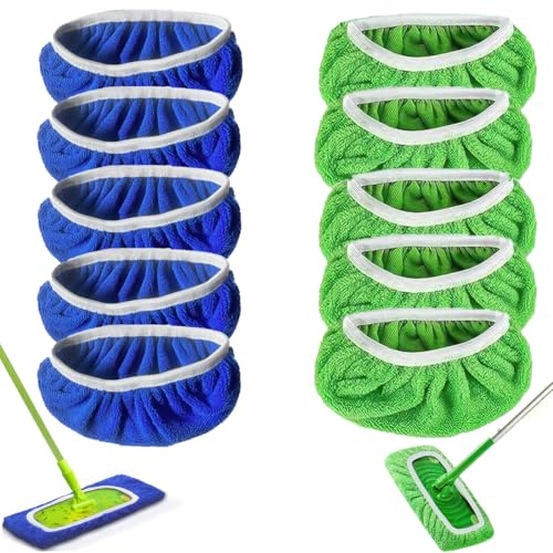 10 Stück Bodentücher Tücher Mikrofaser, 25,5x11,5cm Tücher für Bodenwischer | Feuchte Bodentücher, Bodentücher Für Sweeper Mop Für Nass Und Trockengebrauch