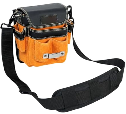 Générique Belt Tool Pouch - Removable Multi Compartment Pocket Holder with Removable Strap and Tool Belt - Construction, Electric, Repair, Garden,