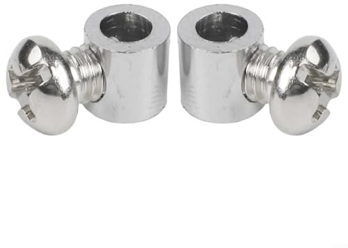 Lot de 20 clips de câble en acier avec vis pour une fixation sécurisée, finition galvanisée résistante à la rouille, compatible avec les câbles de 6 mm et 9 mm (vis cruciformes F)