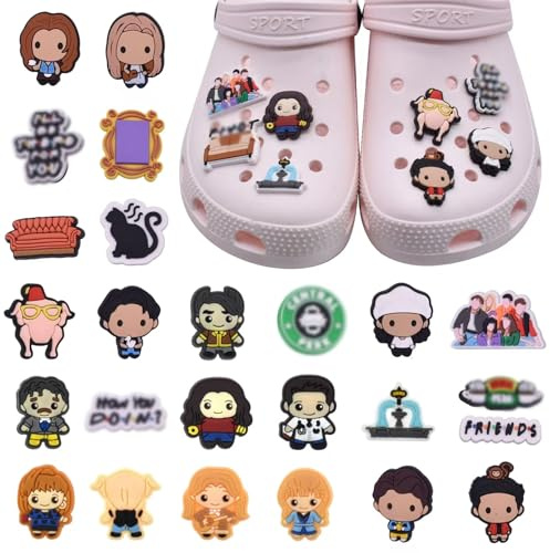 JSTHHTT 25 Pins para Croc, Shoe Charms, Adornos de Zapatos, Charms Croc, Pins Decorativos de Dibujos Animados, Accesorios Para Zapatos Deportivos, Decoración de zapatos para Adultos, Niños y Niñas