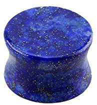 eeddoo Flesh Tunnel Plug Lapislazuli Blau Stein