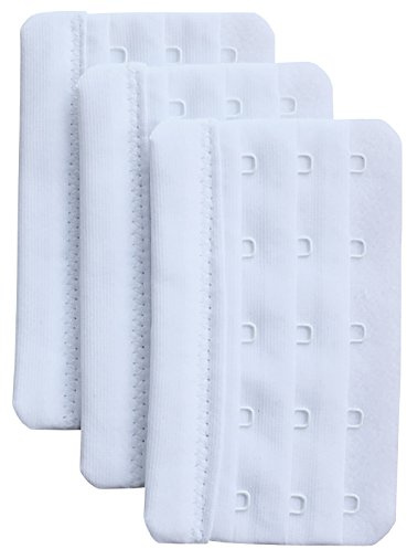 Chanie Women Pack of 3 Soft Comfortable 5 Hooks Bra Extender,5.9cm x 9.4cm