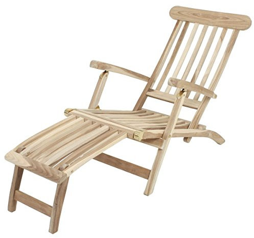 Gravidus gemütliche Gartenliege aus Teak, 3-Fach verstellbar