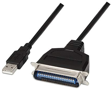 AISENS A104-0038 - Conversor USB Impresora (Tipo A) Color Negro