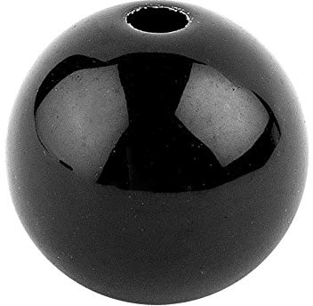 Ideen mit Herz Perlen zum Auffädeln | schwarz | Schwarze Perlen mit Loch | Ideal für Armbänder, Ketten, DIY-Schmuck, Basteln | Verschiedene Größen zur Auswahl (Ø 8 mm, 100 Stück)