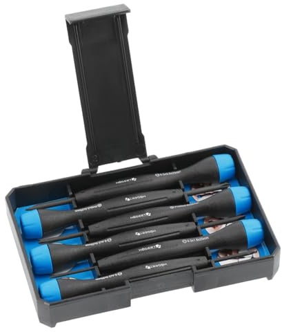 Högert HT1S272 Präzisionsschraubendreher-Set 6-teilg Schraubenzieher Kreuz- Schlitzschraubendreher Feinwerkzeug Feinmechanik