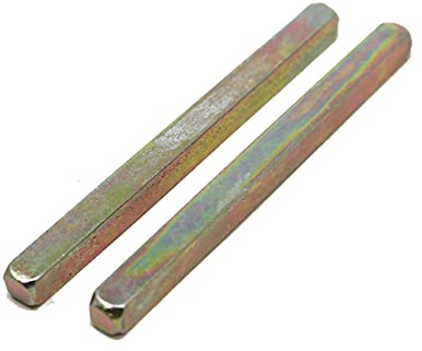 fiXte 2 x Replacement Spare Door Handle Spindle Bar YZP 7.5mm x 85mm / 100mm / 128mm / 150mm Lengths Available (7.5 x 85mm)