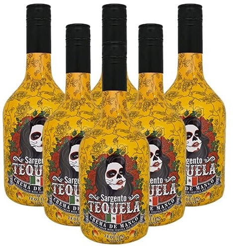 Crema de Mango con Agave Sargento Tequela de 70 cl - Espadafor (Pack de 6 botellas)