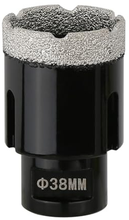 Vearter 38mm Dry Diamond Core Drill Bit, M14 Thread Connection Vacuum Brazed Masonry Hole Saw, Hollow Hole Cutter for Tile, Marble, Granite, Porcelain, Concrete and Quartz Stone
