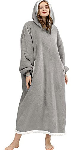 Hoodie Sweatshirt Pullover Decke TV-Decke mit Arm Ganzkörperwurf mit Ärmeln und Taschen Superweiche Ärmeldecke, Weiche Warme Flanell Decken Hoodie für Erwachsene,Männer,Frauen,Jugendliche,#7,150cm