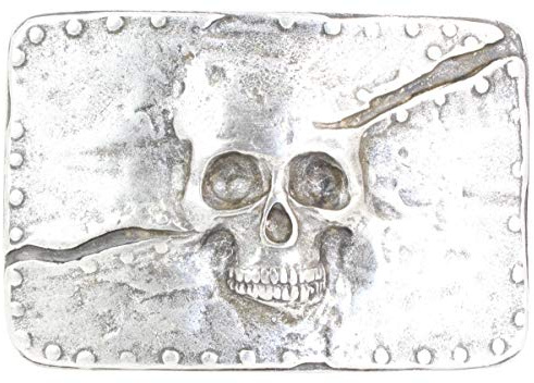 BELTINGER Gürtelschließe Totenkopf 4,0 cm | Buckle Wechselschließe Gürtelschnalle 40mm Massiv | Wechselgürtel bis 4cm